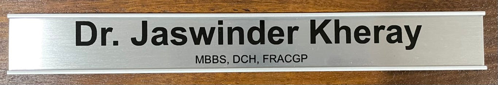 Office Door Sign - (No End Caps) - 300mm x 31.5mm
