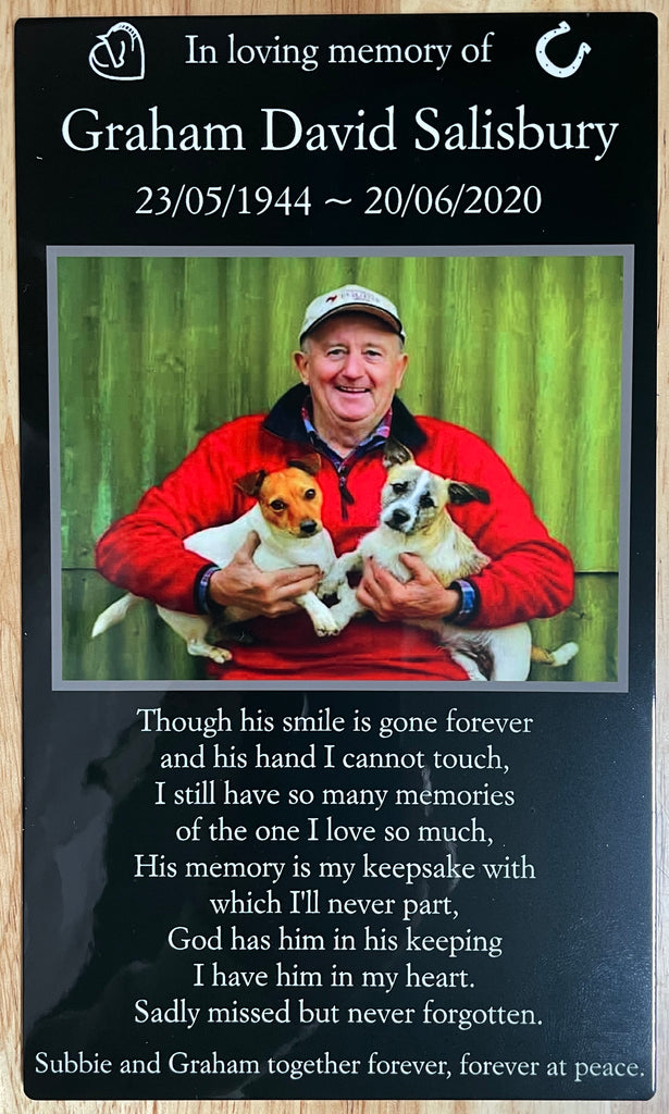 Photo Plaque Personalised Memorial (Duraluxe) 250mm x 150mm