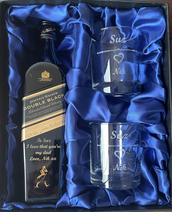 Johnnie Walker Double Black Scotch Whisky Gift Pack 700mL