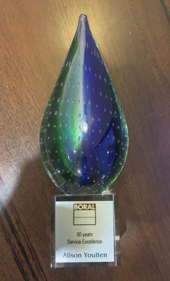 Crystal Award (Blue/Green) Business Award