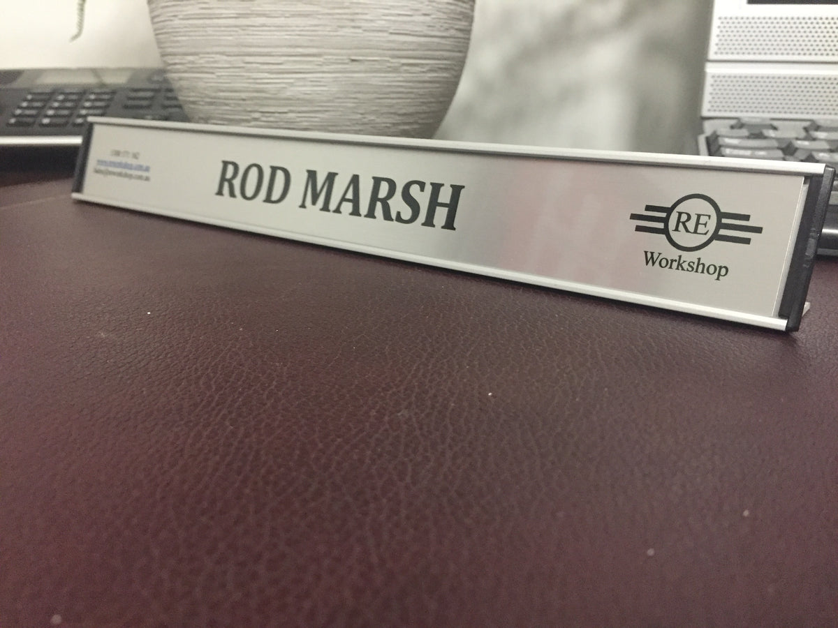 Desk Name Sign L Shape – Re Workshop