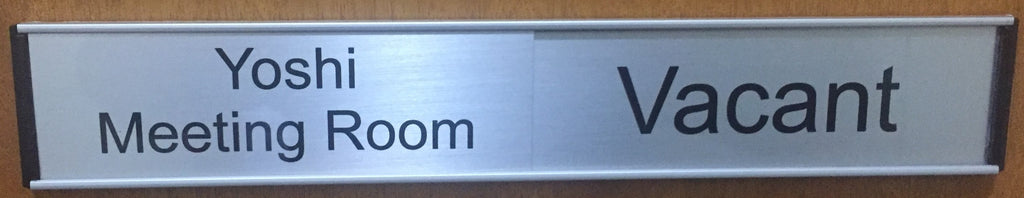 Office Sliding Door Sign - In/Out 300mm x 38mm