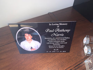 Photo Plaque Personalised Memorial (Duraluxe) 290mm x 200mm