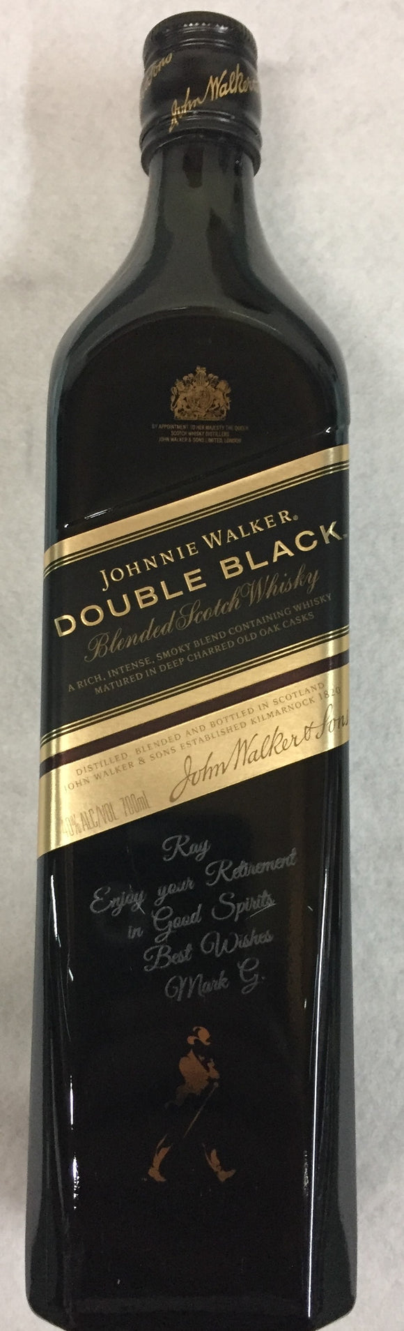 Johnnie Walker Double Black Laser Engraved