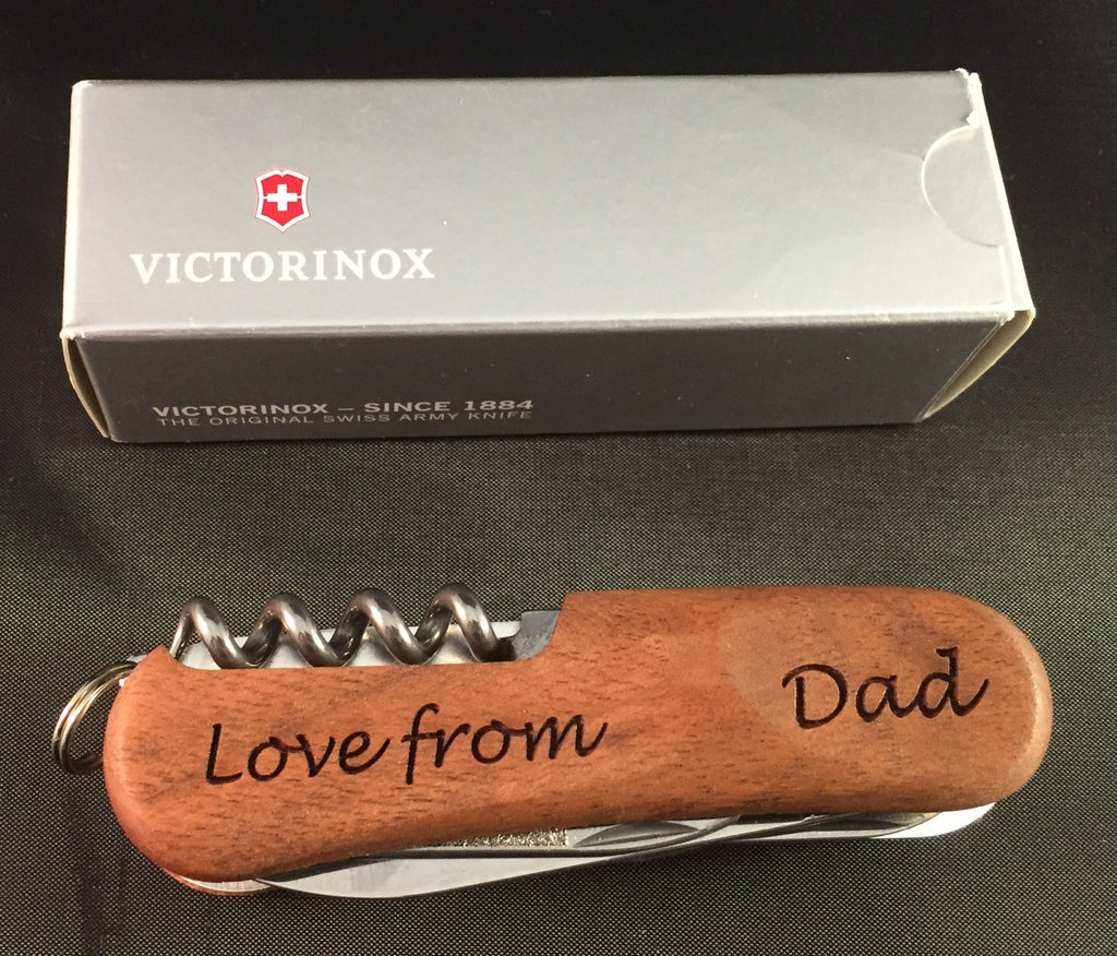 Victorinox Huntsman Swiss Army Knife - Walnut Wood - Personalised