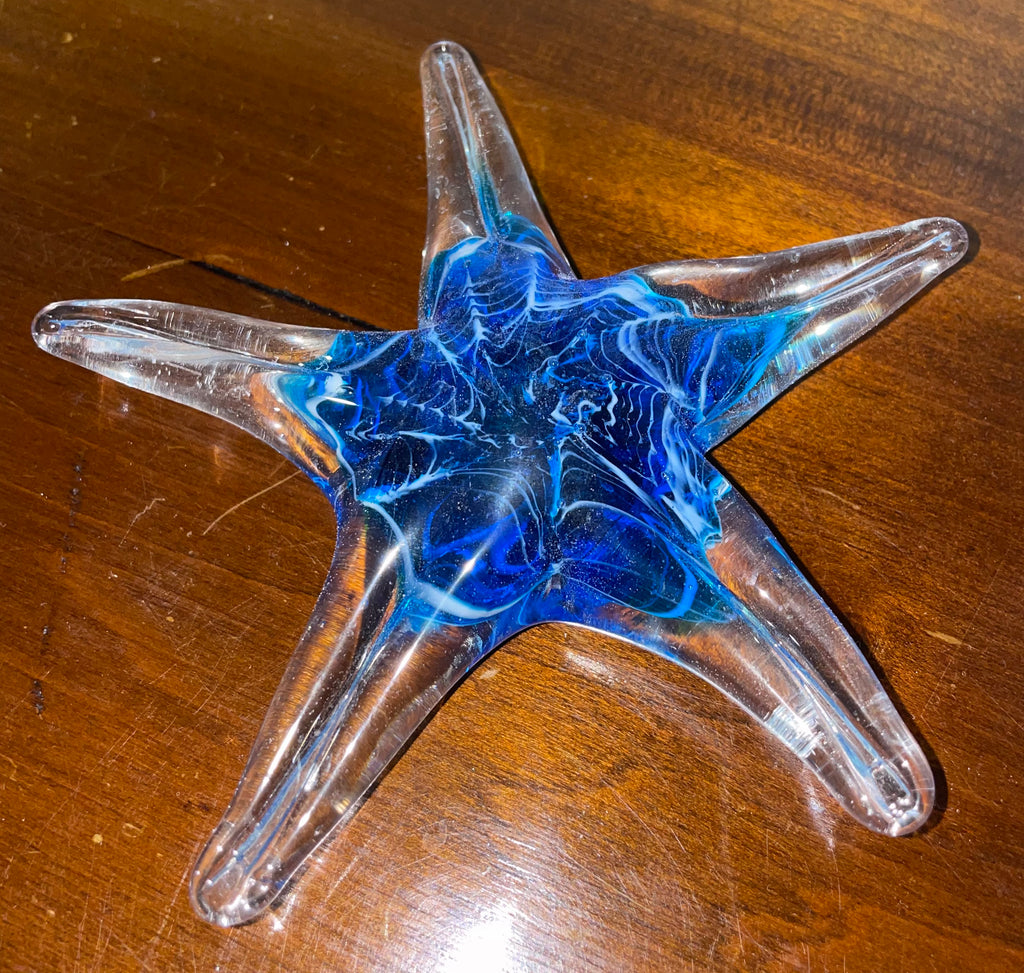 Starfish - Blue Art Glass