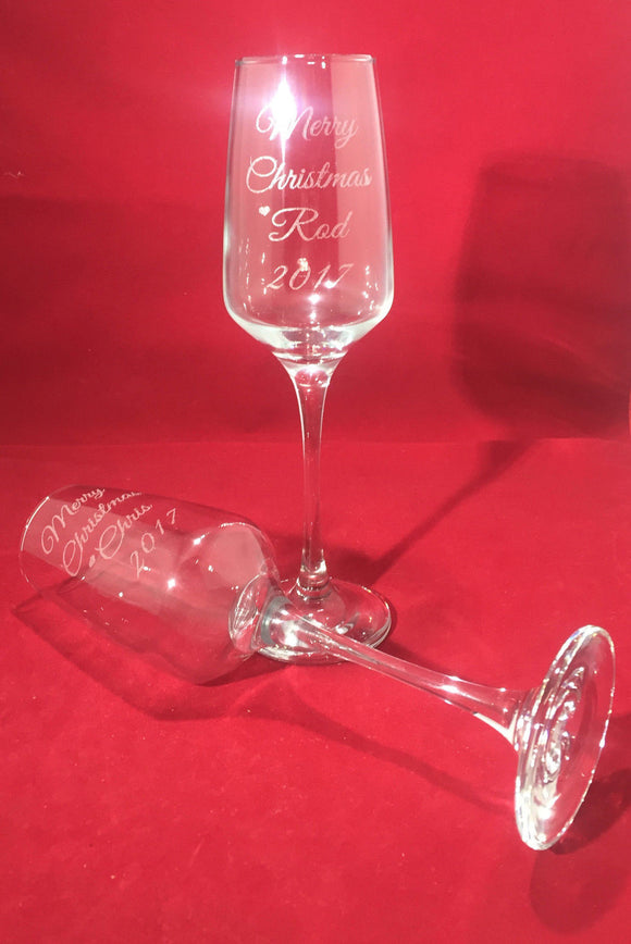 Personalised Engraved Champagne Glass